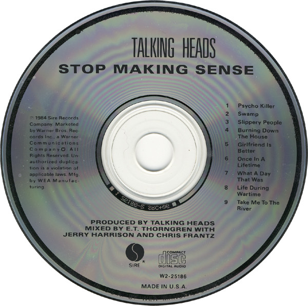 Talking Heads – Stop Making Sense CD – Deform Müzik