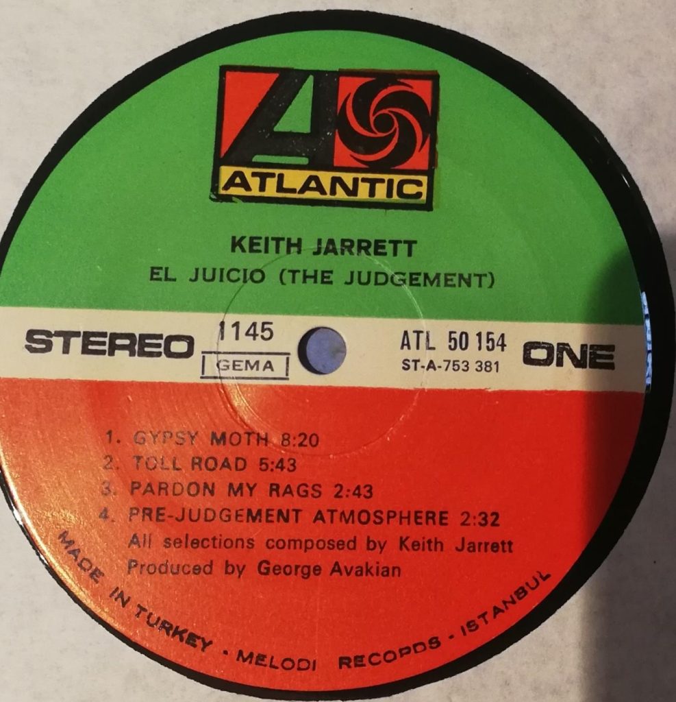 Keith Jarrett El Juicio The Judgement Lp Plak Deform M Zik